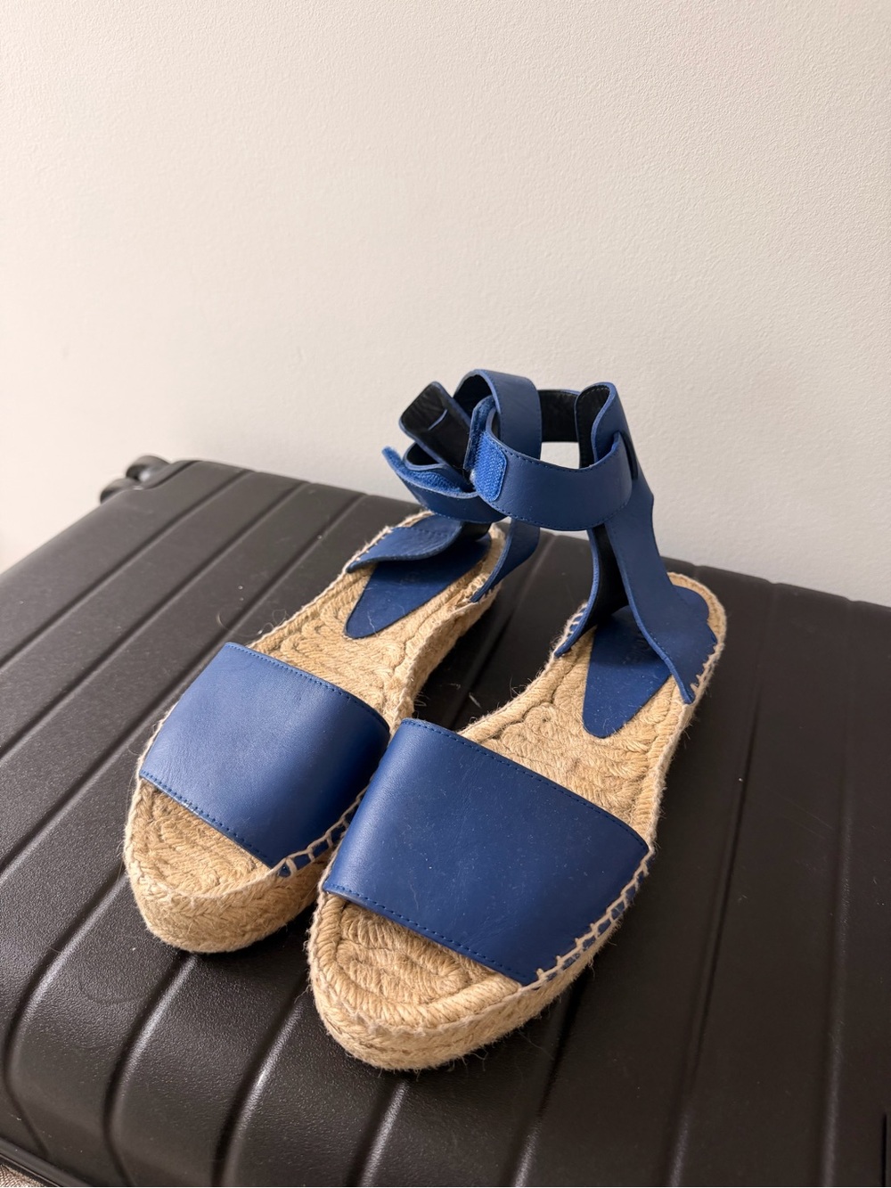 Vince Blue Espadrille Platform Sandals
